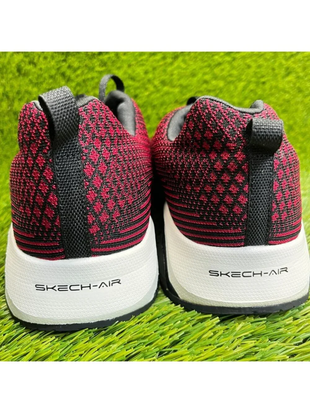 Skechers Skech-Air Varsity Mens Size 10 Red Black White Running Shoes Sneakers